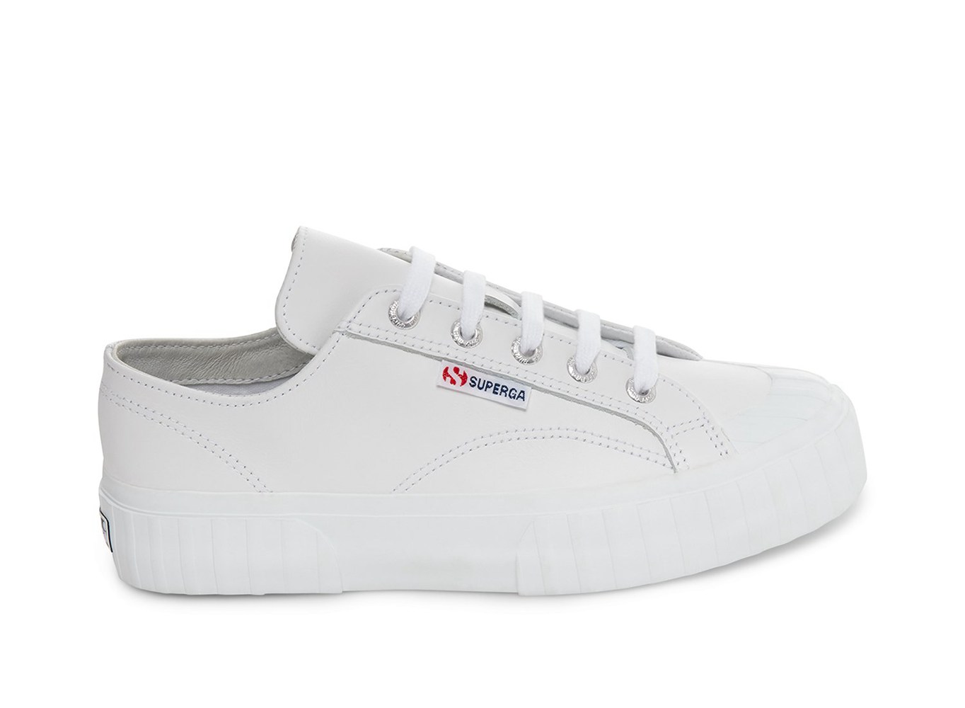 Zapatillas Superga Mujer Blancas - 2630 Cownappau Cuero - 437259ZQA